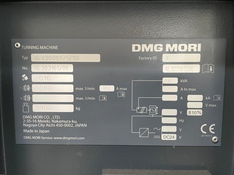 DMG MORI NLX 3000 1250 Y  2016